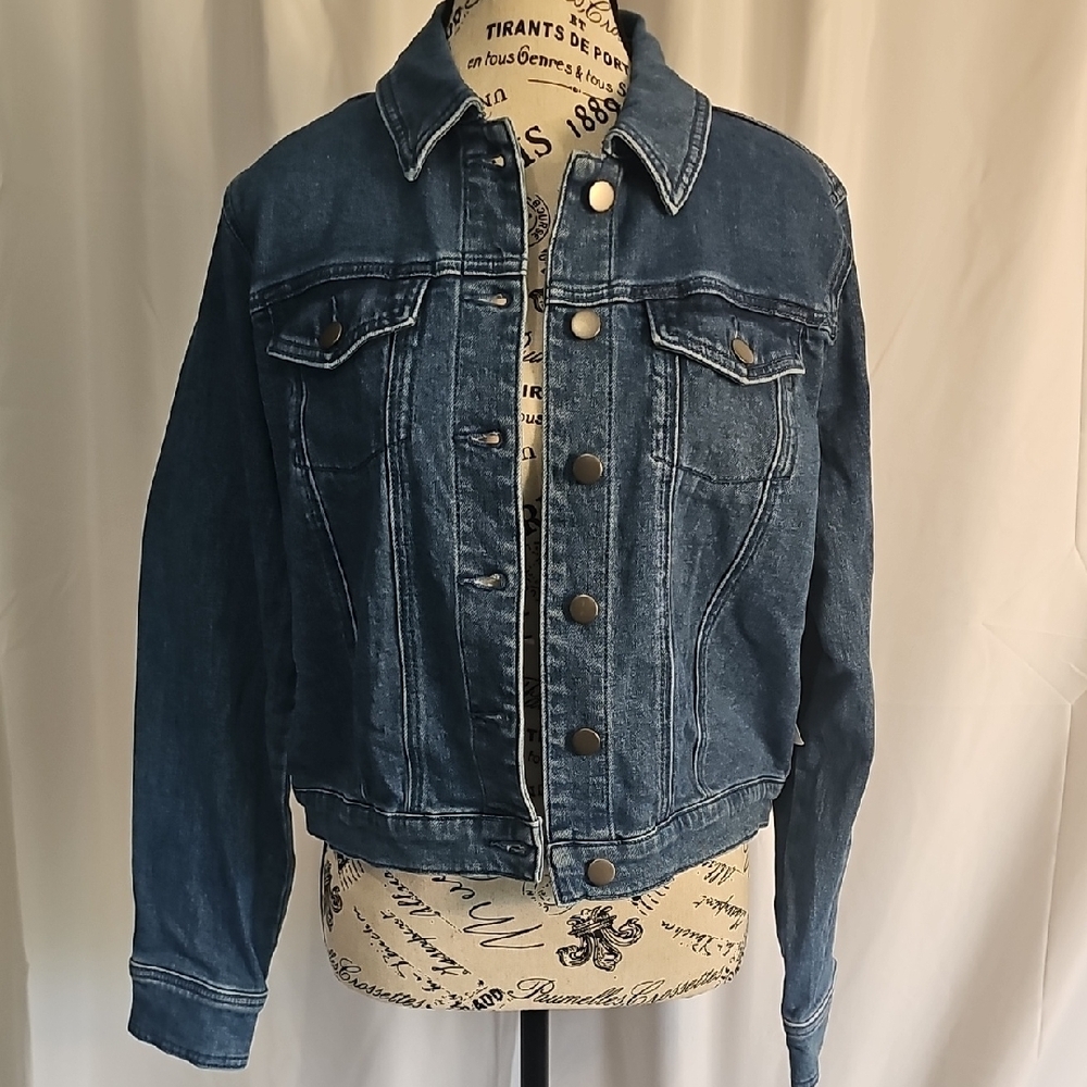 Abbott Elementary Fitted Jean Jacket with Cropped Waist